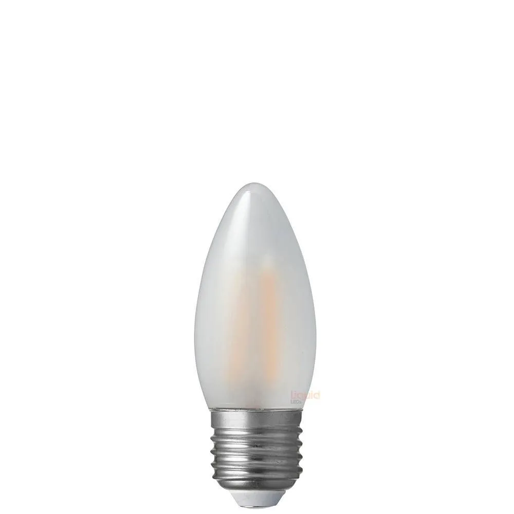 2W Candle LED Bulb E27 Frost in Warm White