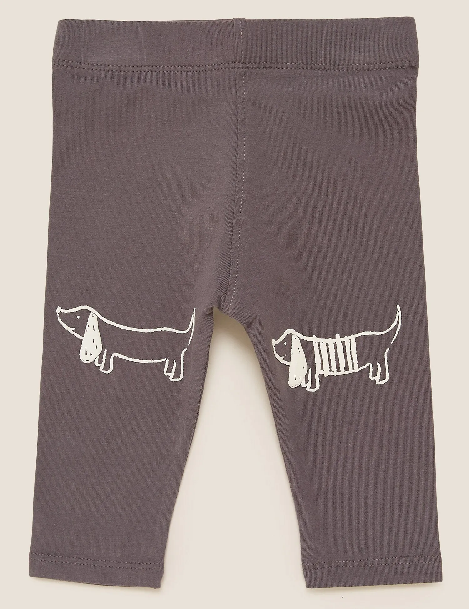 3pk Cotton Sausage Dog Print Leggings