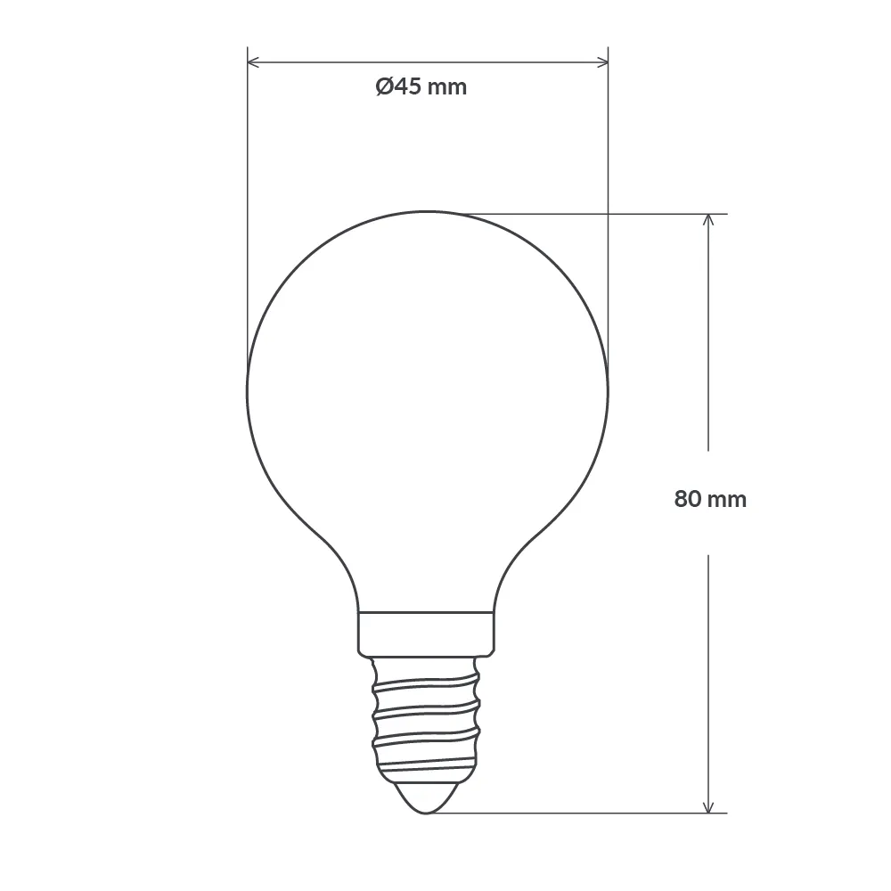 4W 12 Volt DC Fancy Round LED Bulb E14 in Warm White