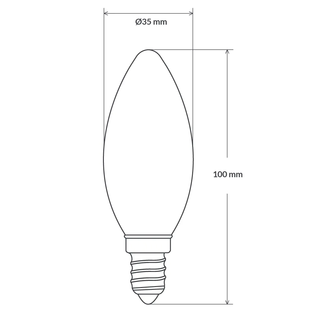 4W Candle LED Bulb E12 Frost in Warm White