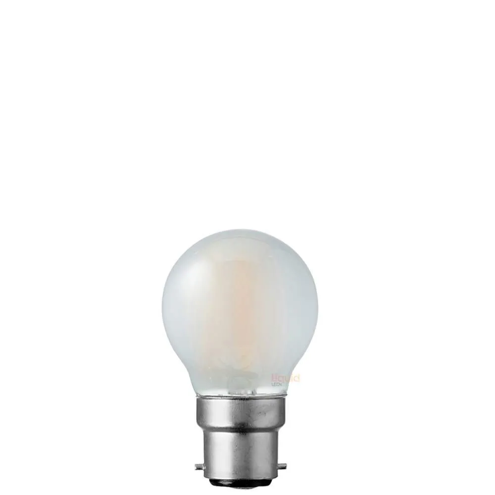 4W Fancy Round LED Bulb B22 Frost in Warm White