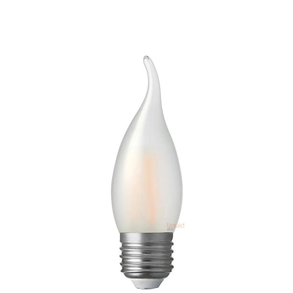 4W Flame Tip Candle LED Bulb E27 Frost in Warm White