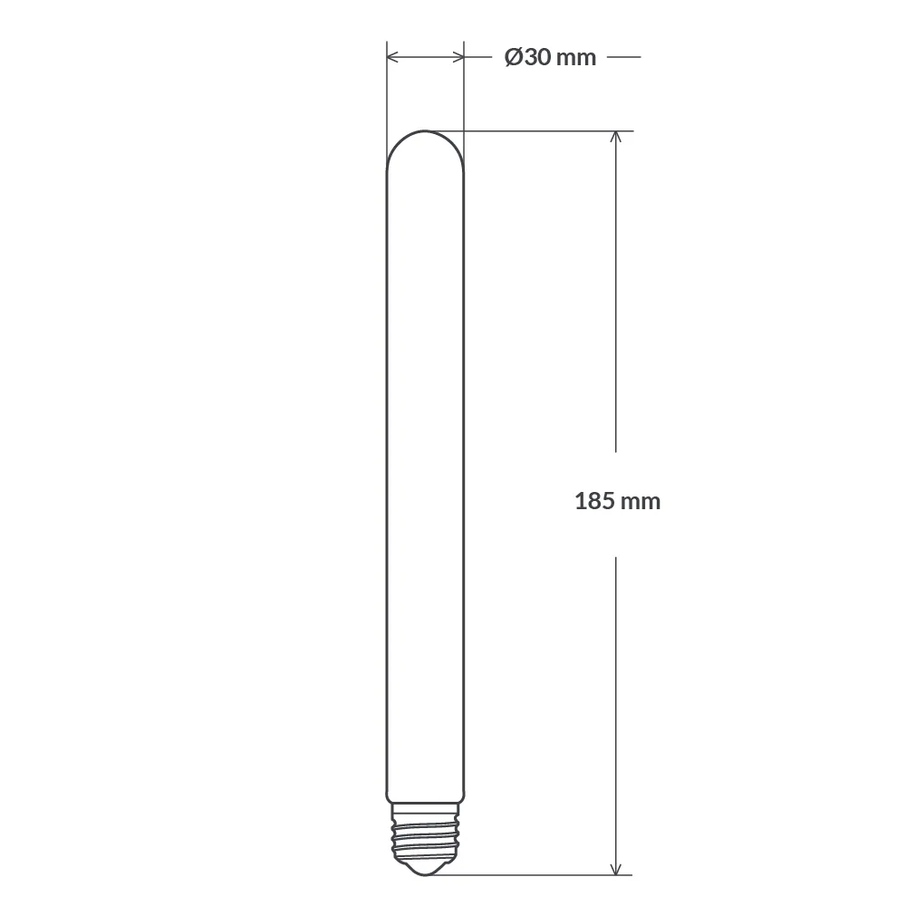 4W Medium Tube LED Bulb E27 Matte Finish in Warm White