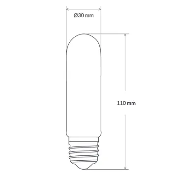 4W Tubular LED Bulb E27 Clear in Warm White