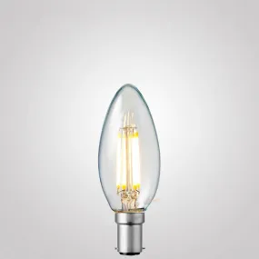 6W Candle LED Bulb B15 Clear in Warm White