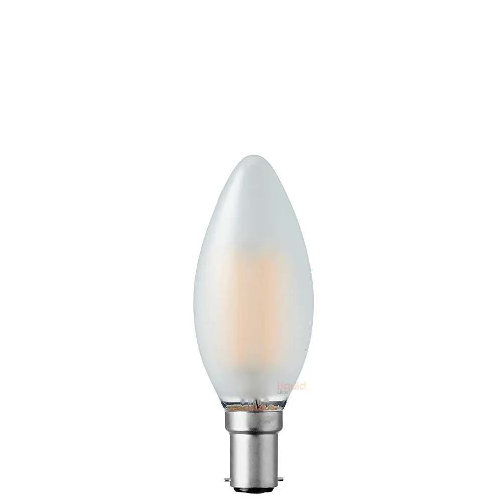 6W Candle LED Bulb B15 Frost in Warm White