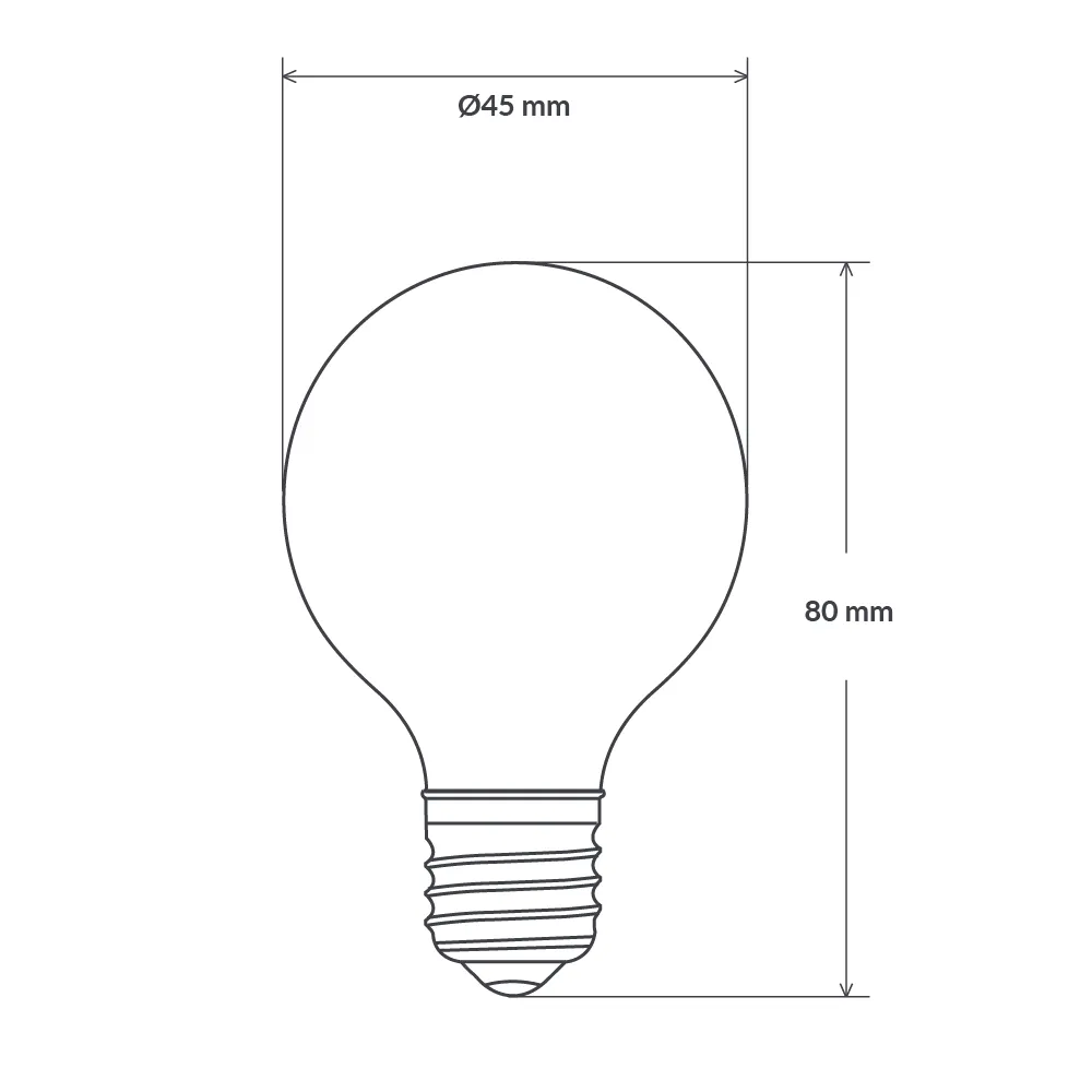 6W Fancy Round LED Bulb E27 Clear in Warm White