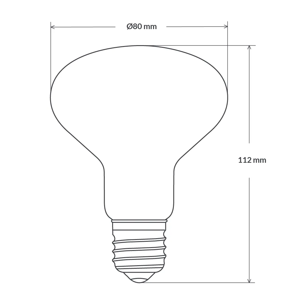 8W R80 Reflector LED Globe E27 in Warm White