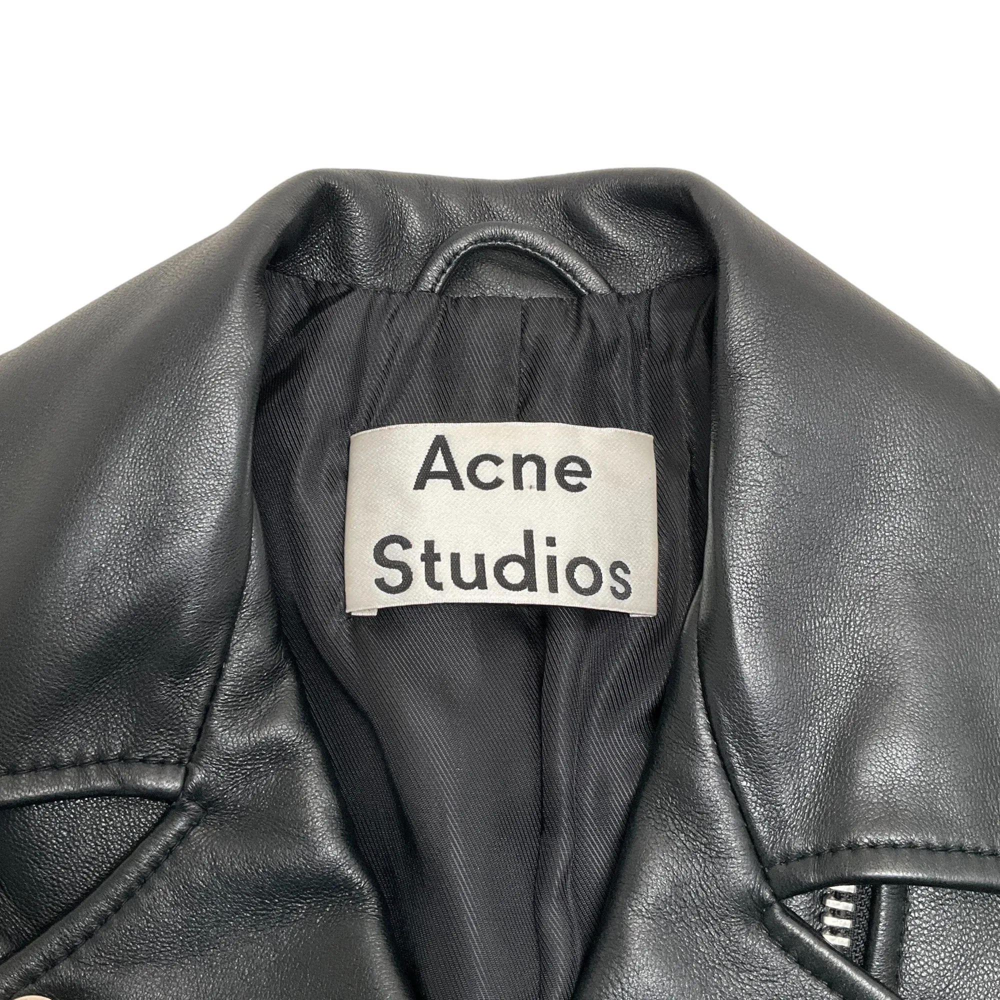 Acne Studios Black Leather Moto Jacket