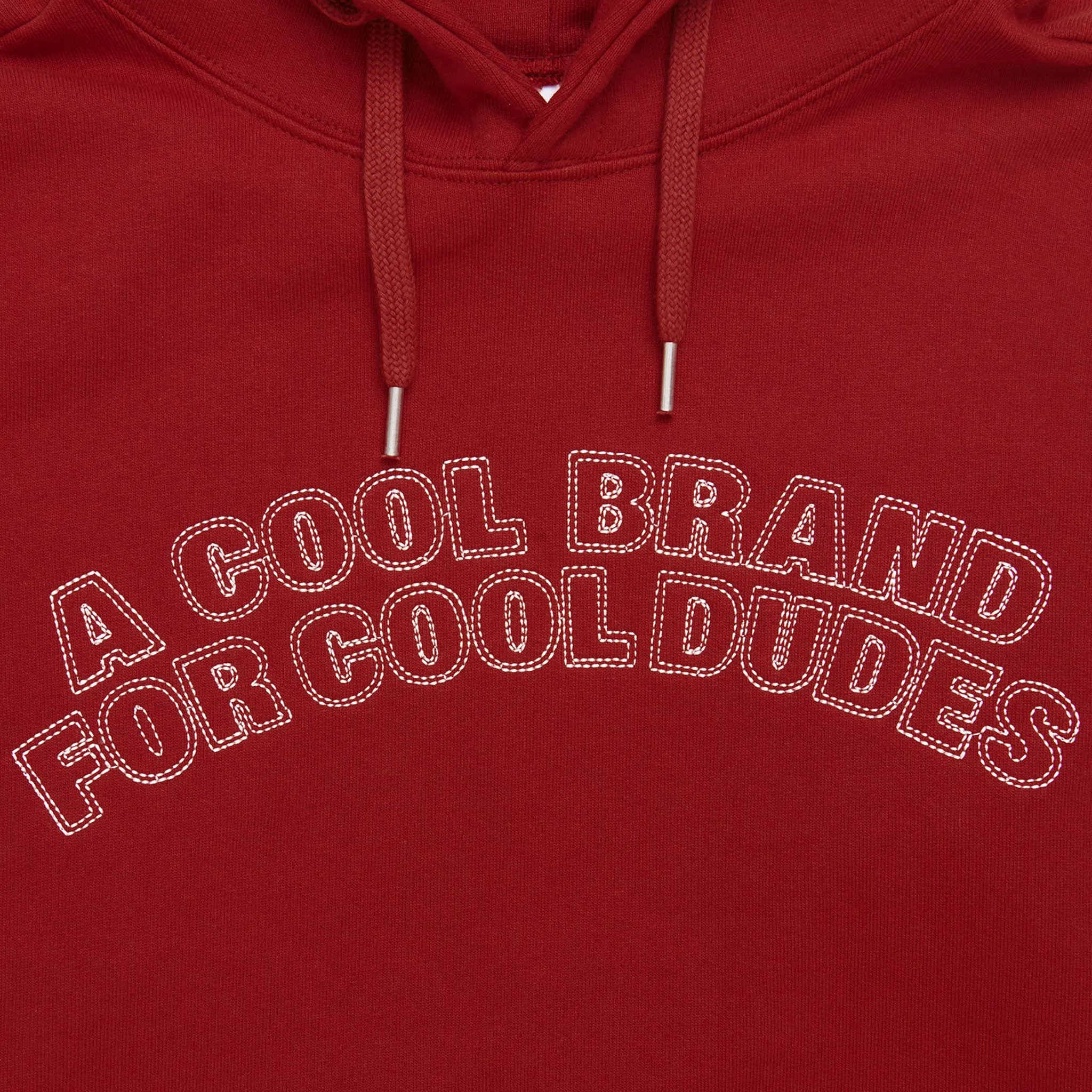 ADD Slogan Crop Hoodie Red