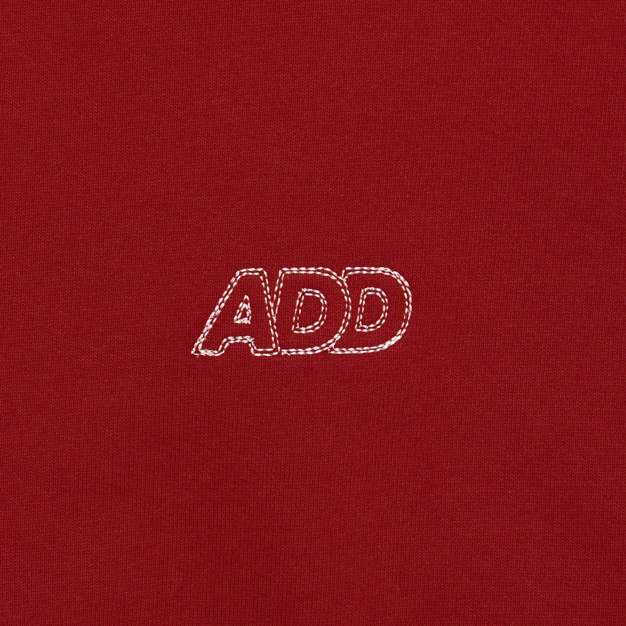 ADD Slogan Crop Hoodie Red