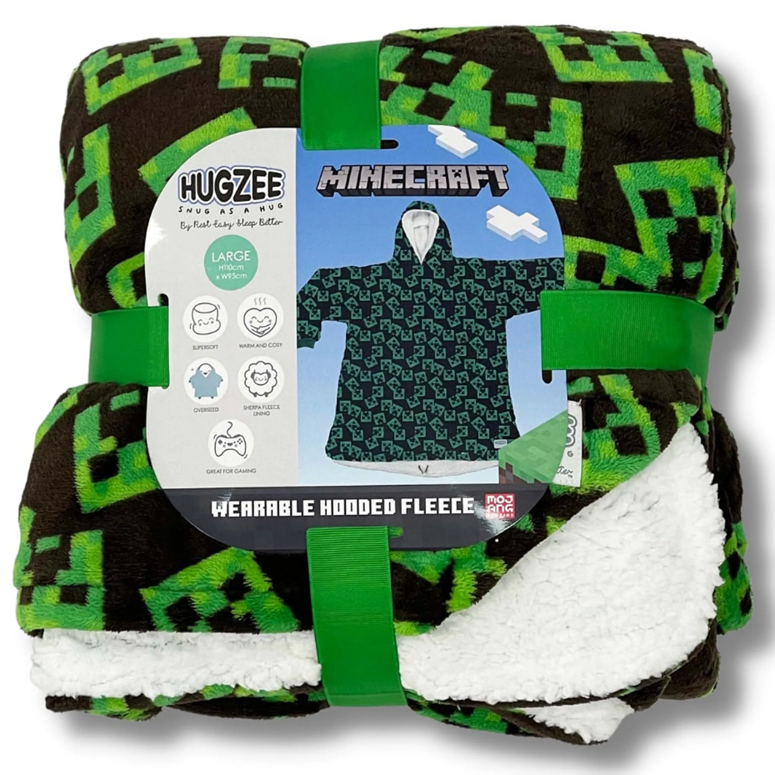 Adults Minecraft Fleece Hoodie Blanket