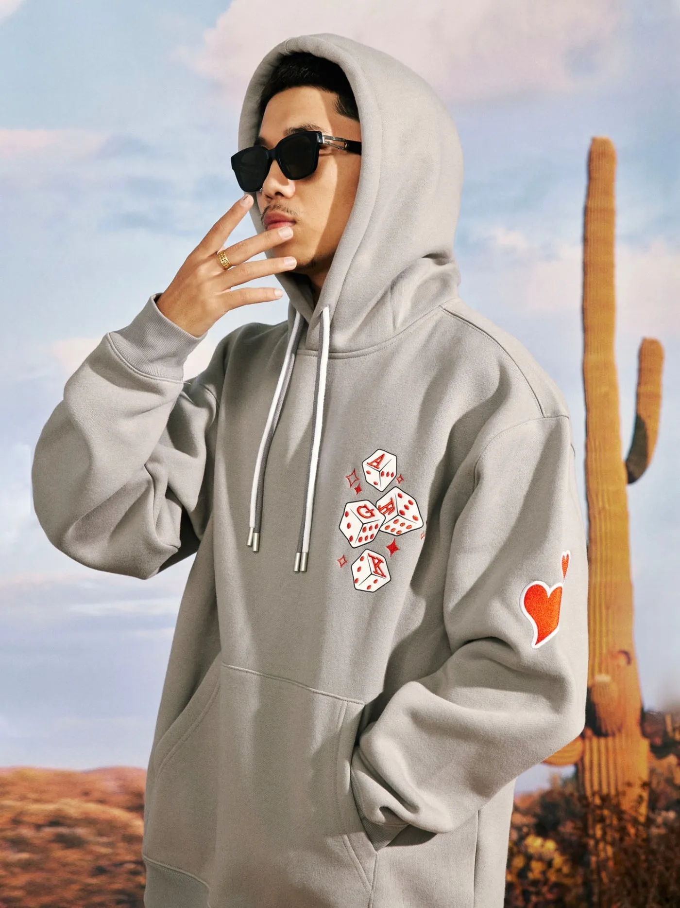 AFGK Lucky Dice Hoodie grey