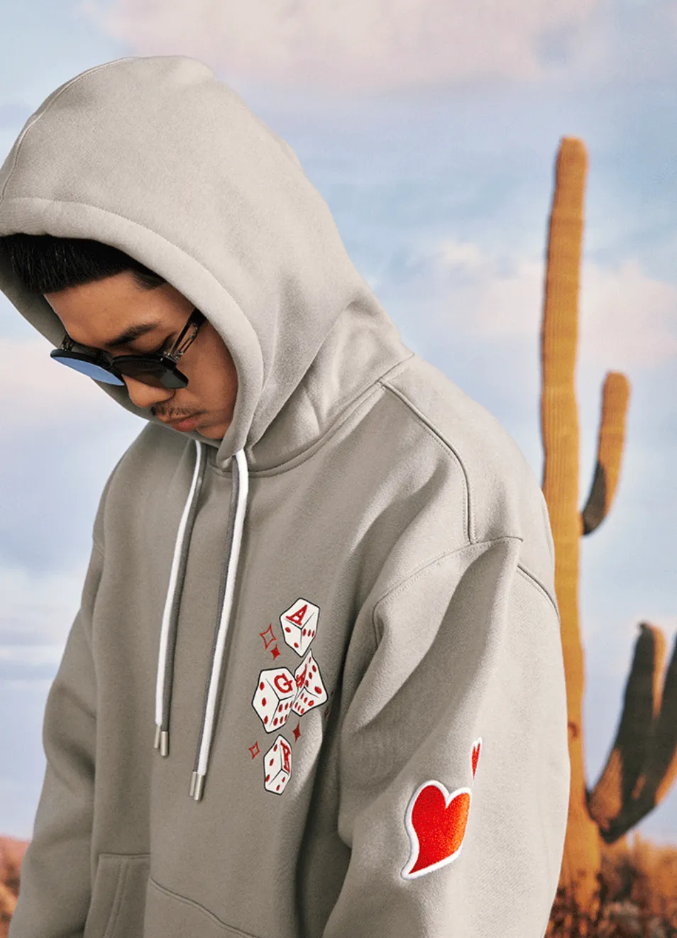 AFGK Lucky Dice Hoodie grey