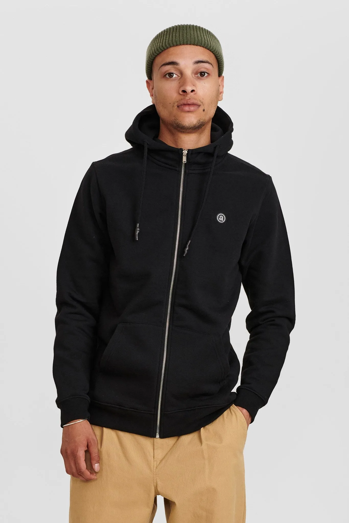 AKELLIOT NOOS ZIP HOODIE - Caviar