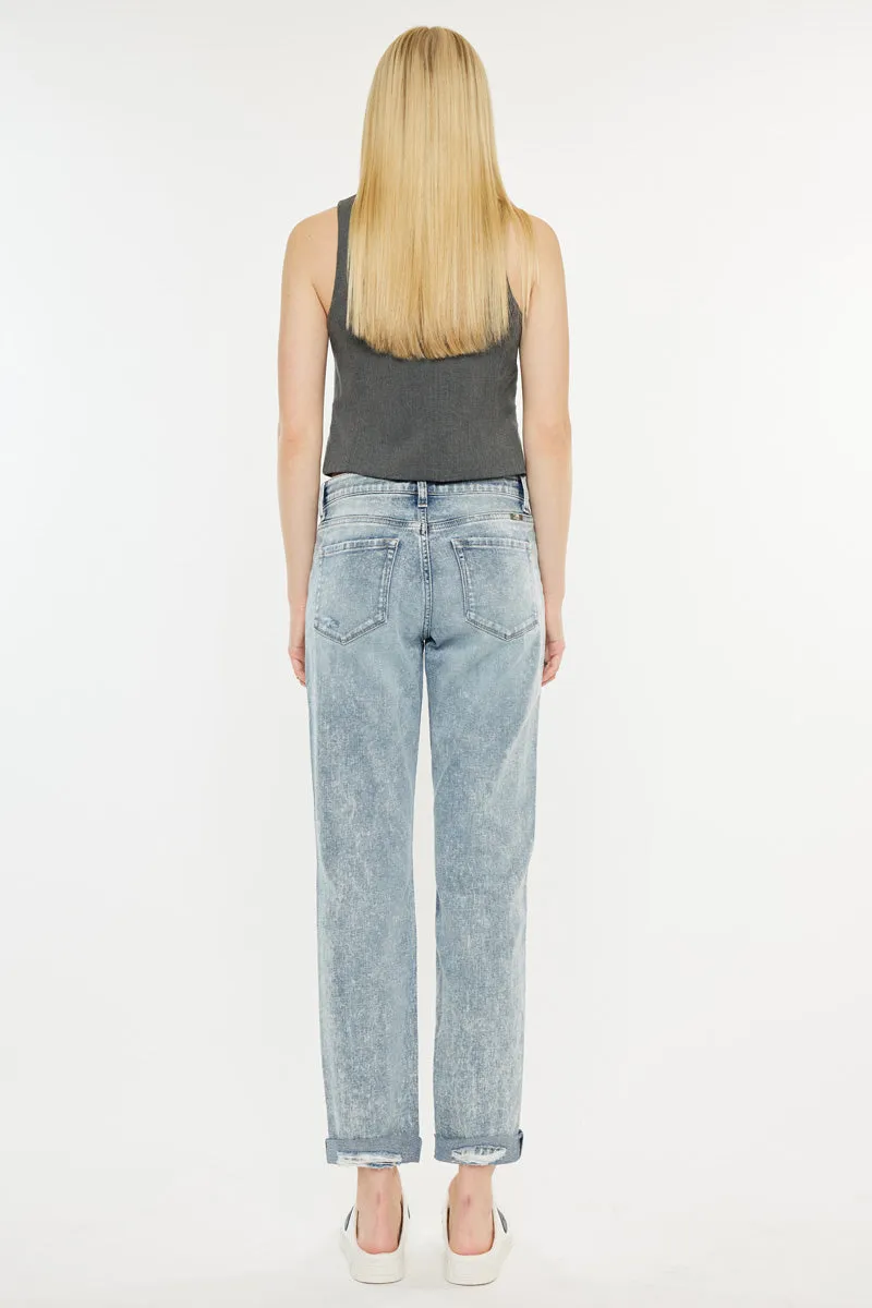 Alena Mid Rise Slim Boyfriend Jeans