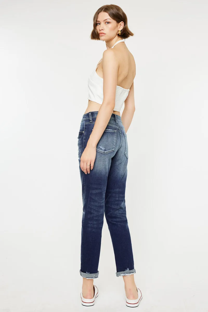 Alena Mid Rise Slim Boyfriend Jeans