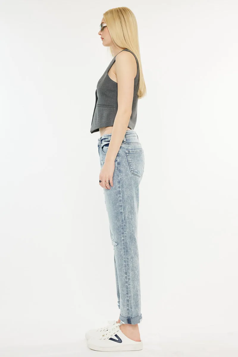 Alena Mid Rise Slim Boyfriend Jeans