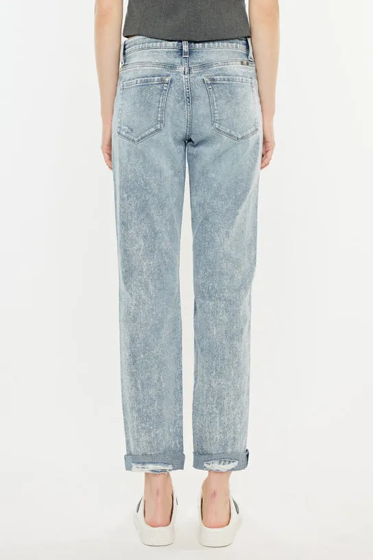 Alena Mid Rise Slim Boyfriend Jeans