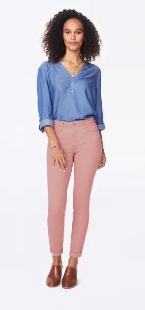 Ami Skinny Ankle Jeans Roze Premium Denim | Pueblo Rose