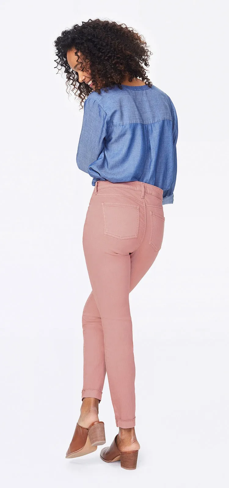 Ami Skinny Ankle Jeans Roze Premium Denim | Pueblo Rose