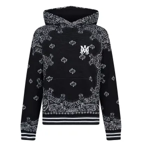 AMIRI B BALL BANDANA HOODIE BLACK