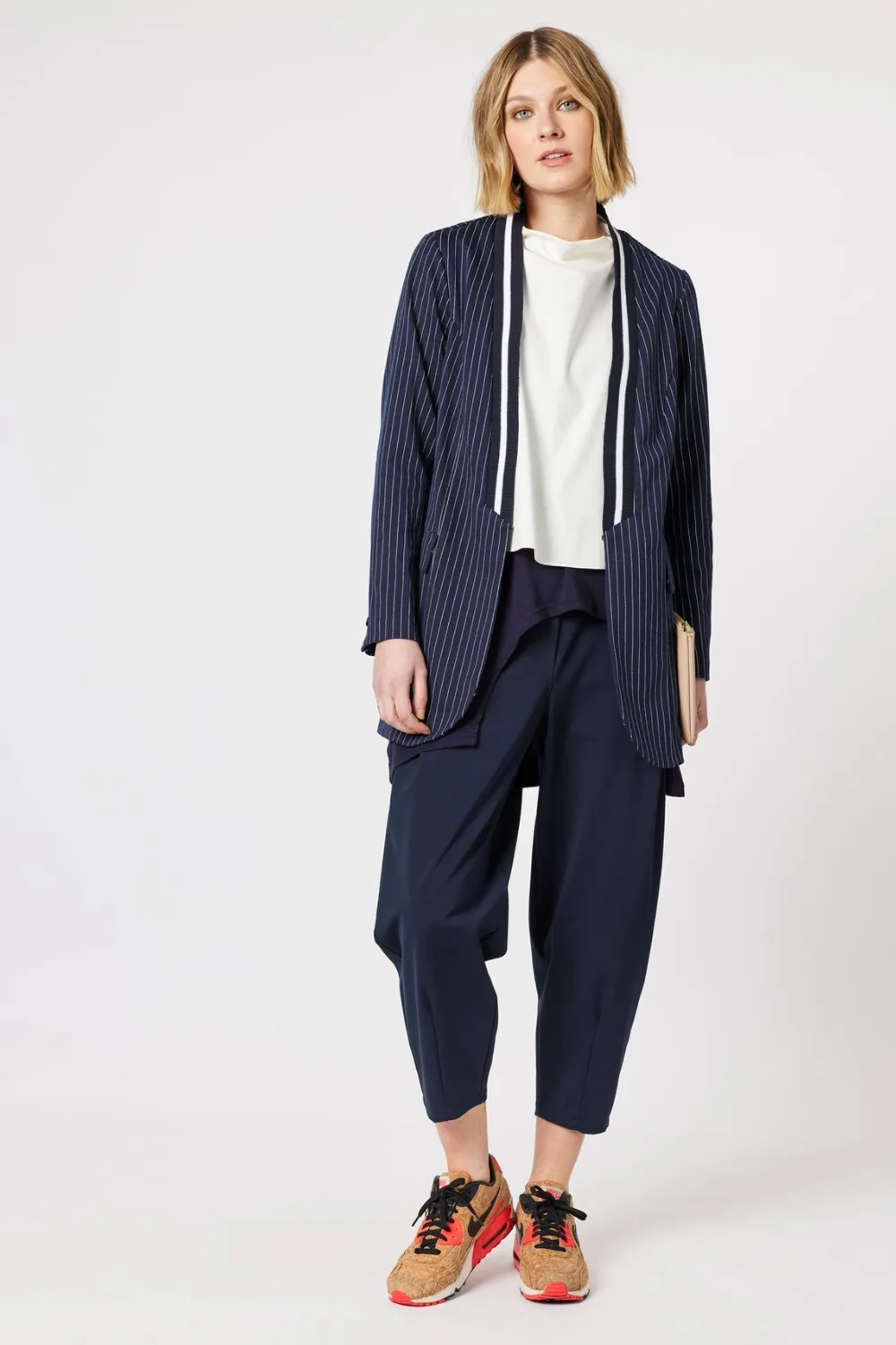 Ascot Stripe Jacket | Navy