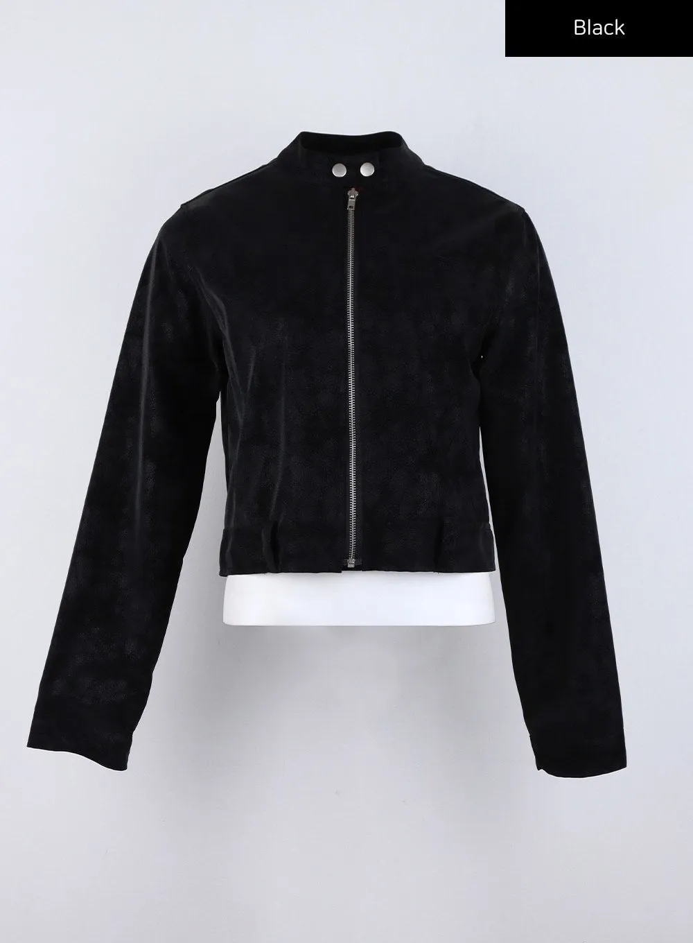 Back Heart Studs Faux Leather Jacket CO325