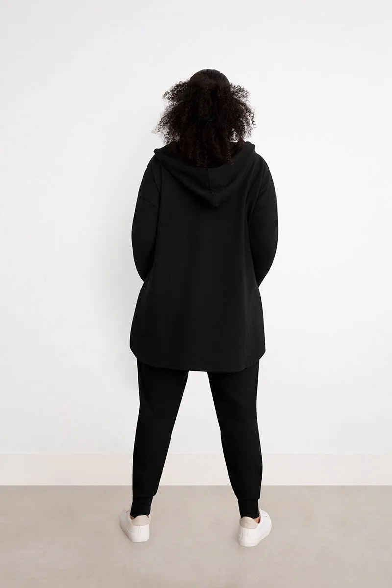 Bamboo Fleece Zip Up | Black