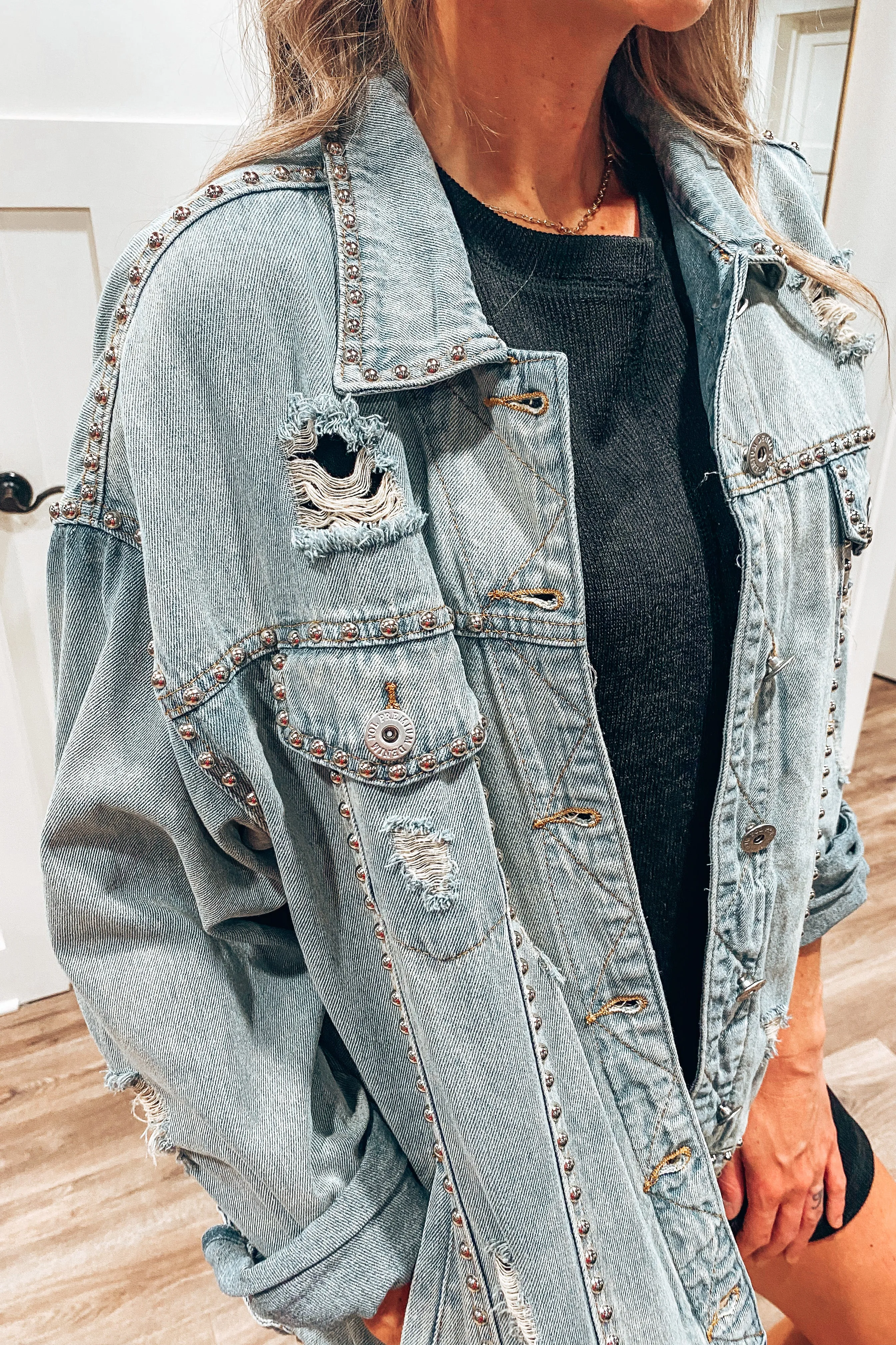 Beckett Studded Denim Jacket