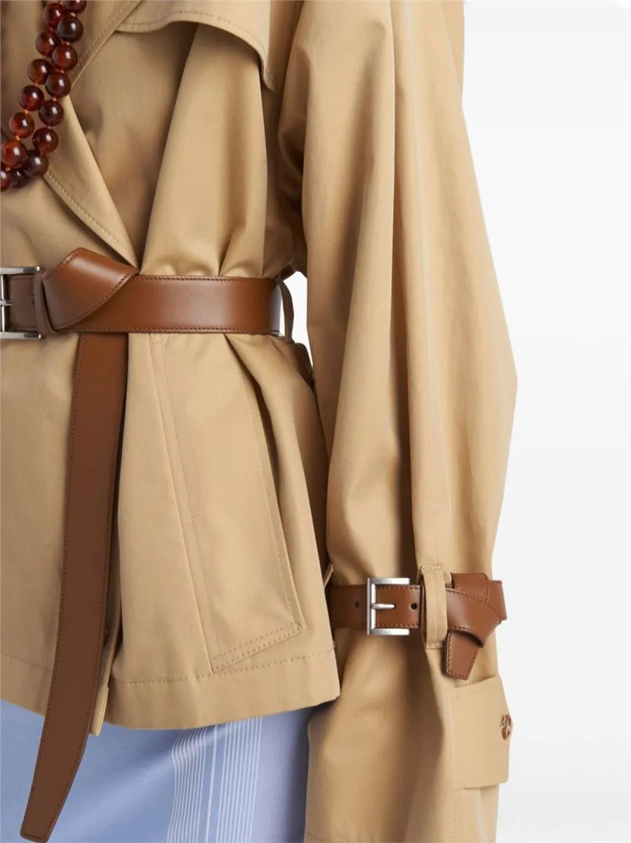 Classic Belted Trench Jacket with Modern Design