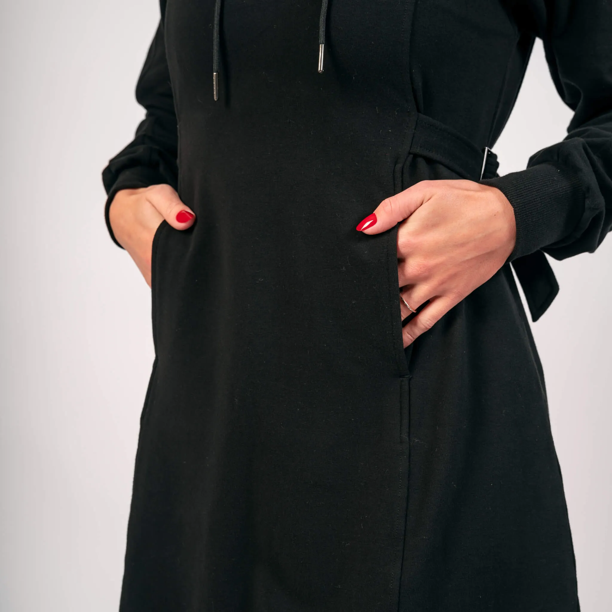 Black Ideal Hoodie Dress