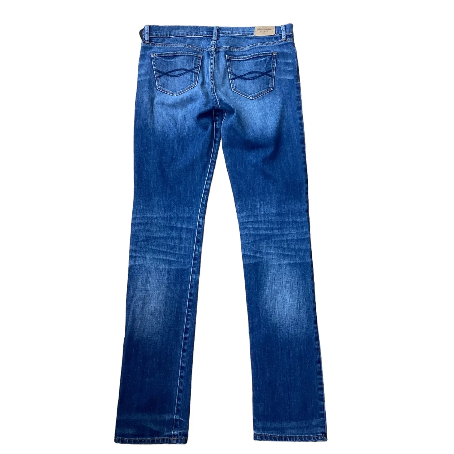 Blue Denim Jeans Straight Abercrombie And Fitch, Size 4