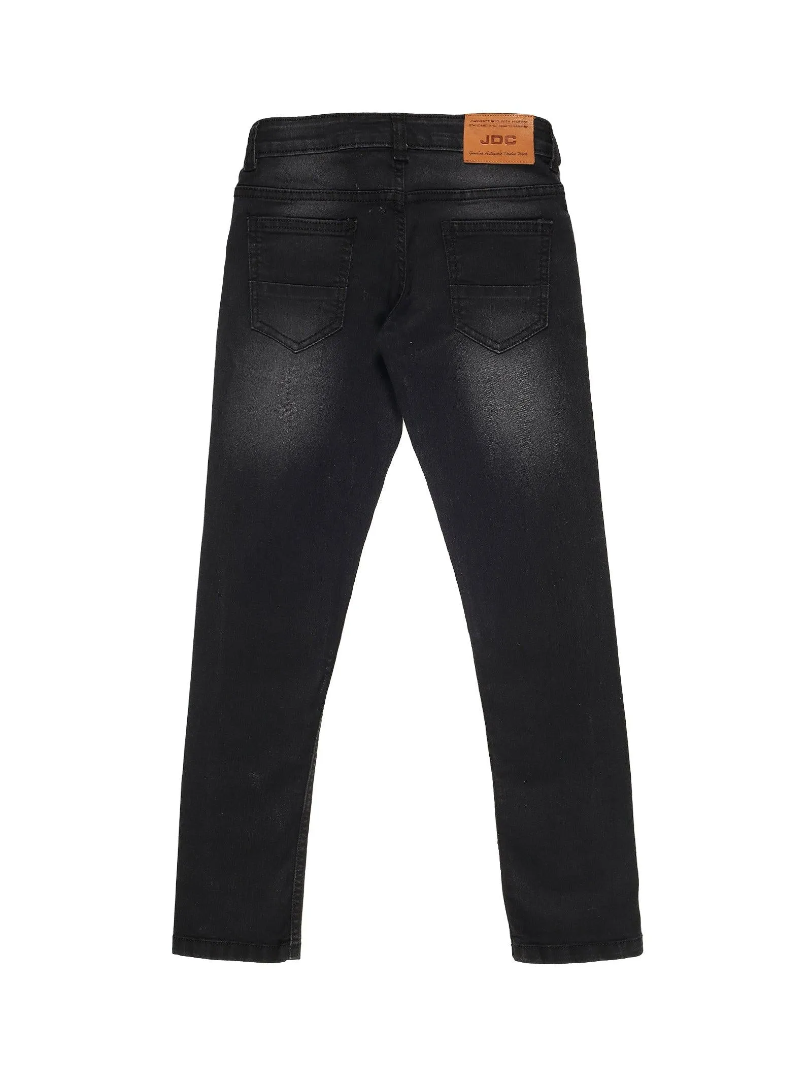 BOY'S BLACK WASHED REGULAR FIT JEANS