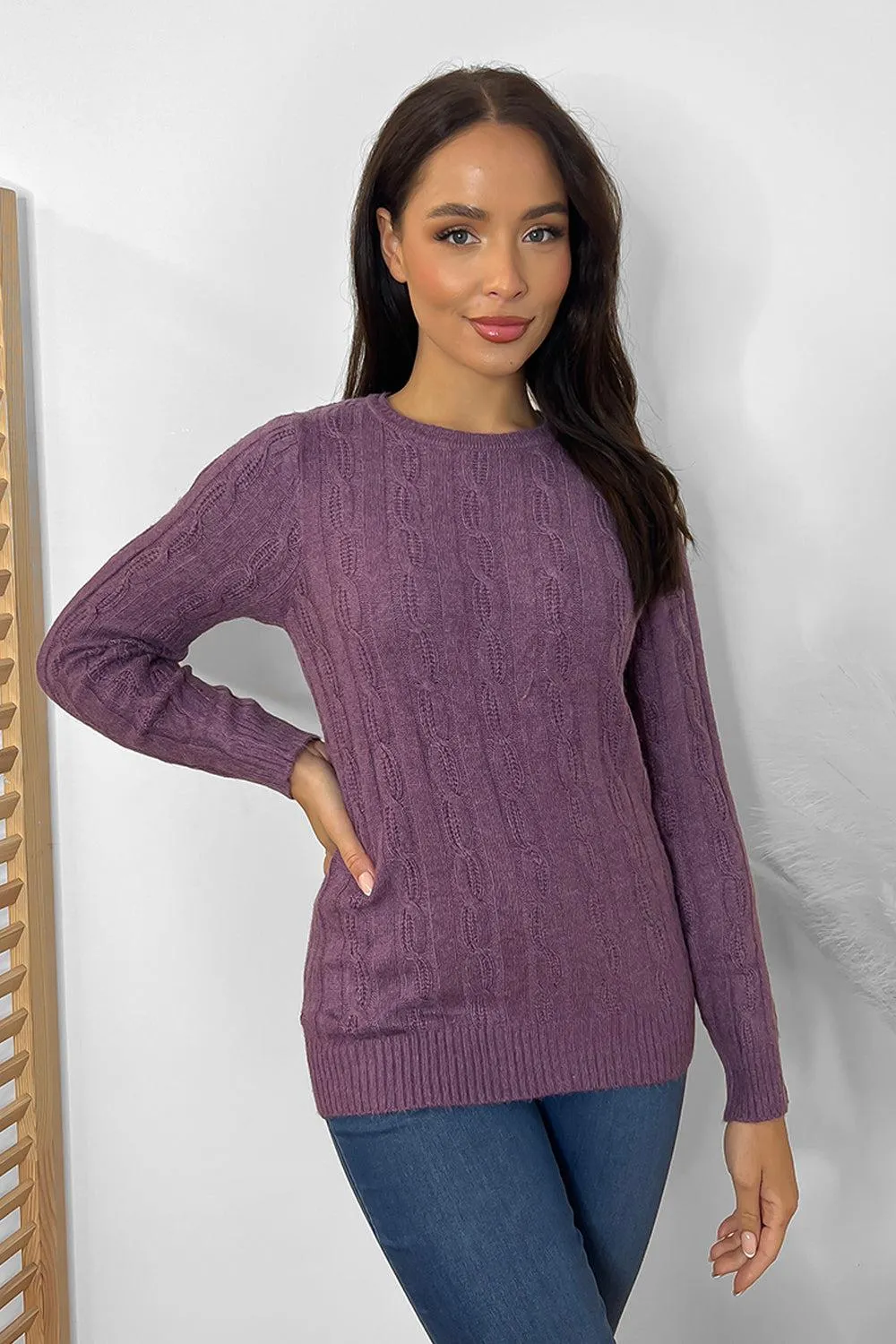 Braided Vertical Design Pullover