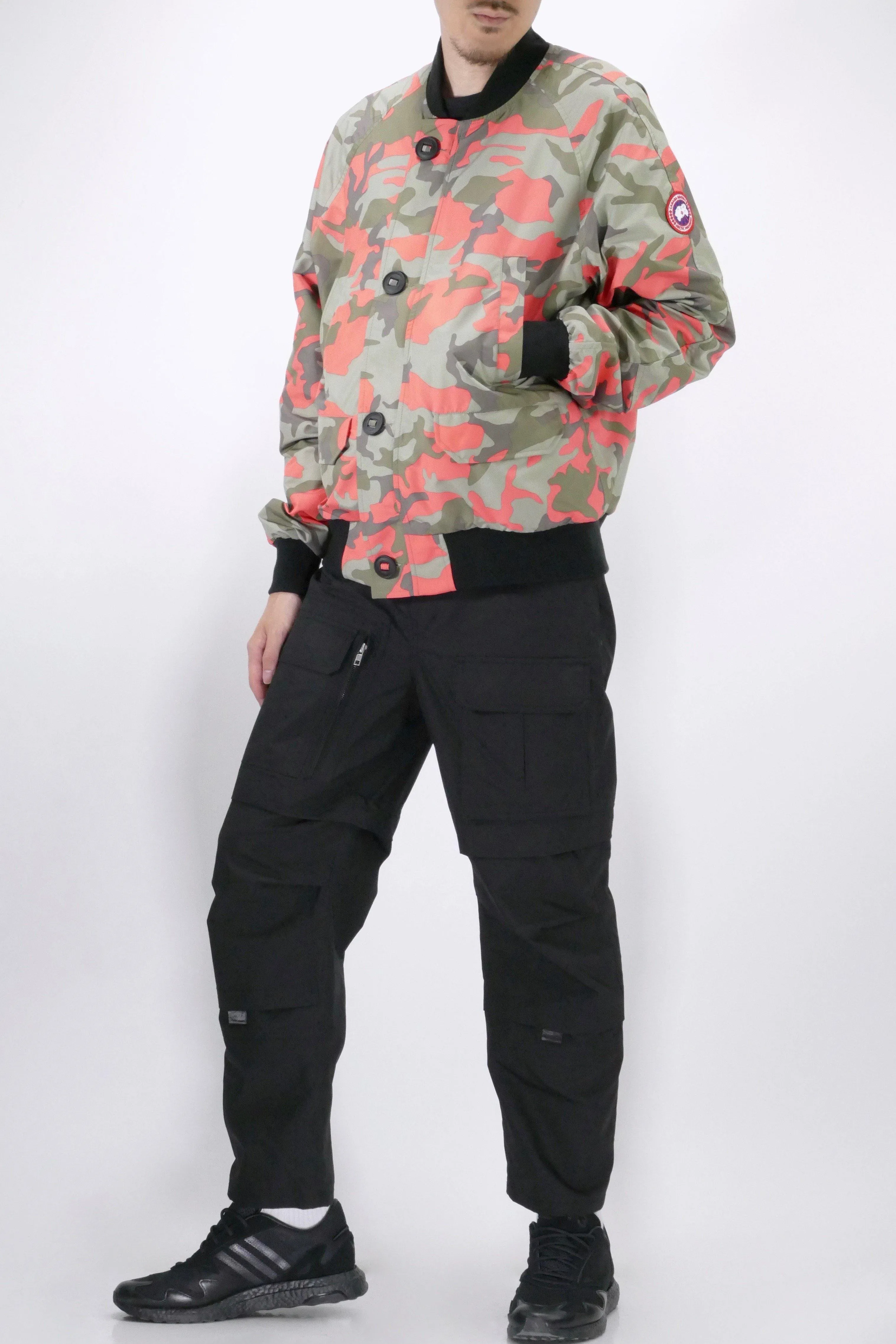 Canada Goose Mens Faber Bomber Wind Jacket - Fire Bud Camo Print