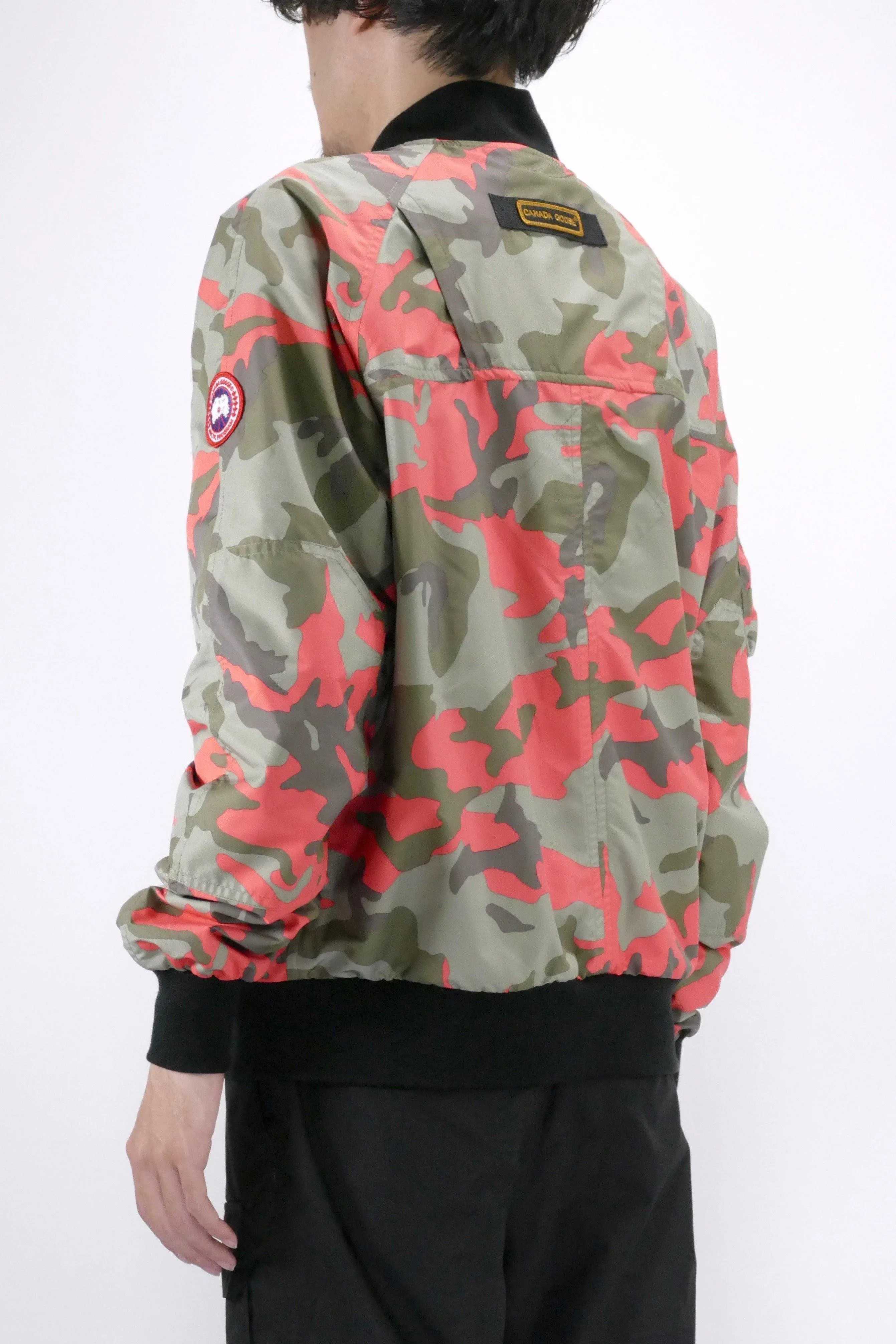 Canada Goose Mens Faber Bomber Wind Jacket - Fire Bud Camo Print