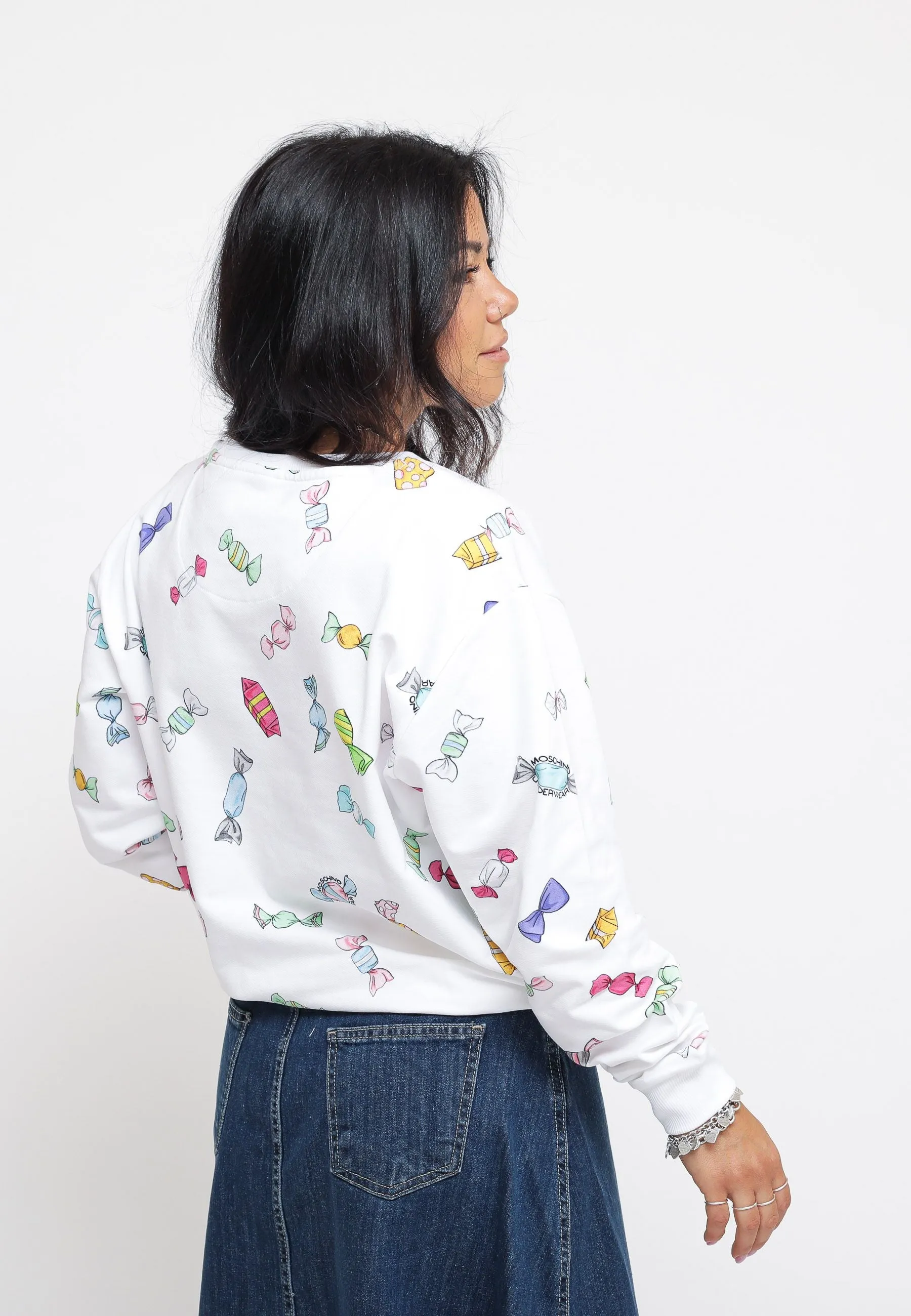 Candies Print Stretch Fleece - White