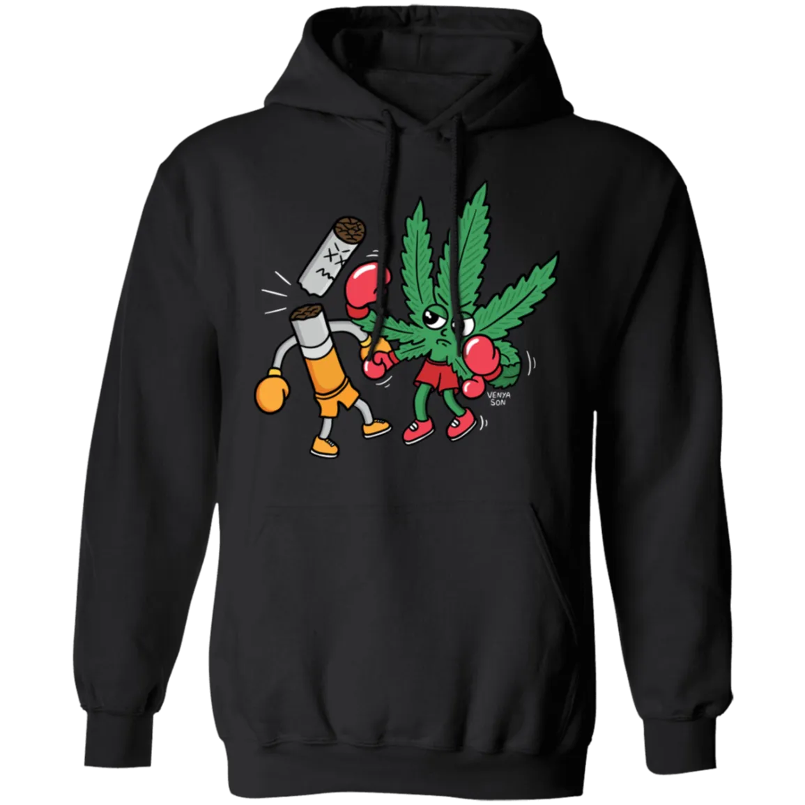 Cannabis Knocks Out Tobacco Hoodie