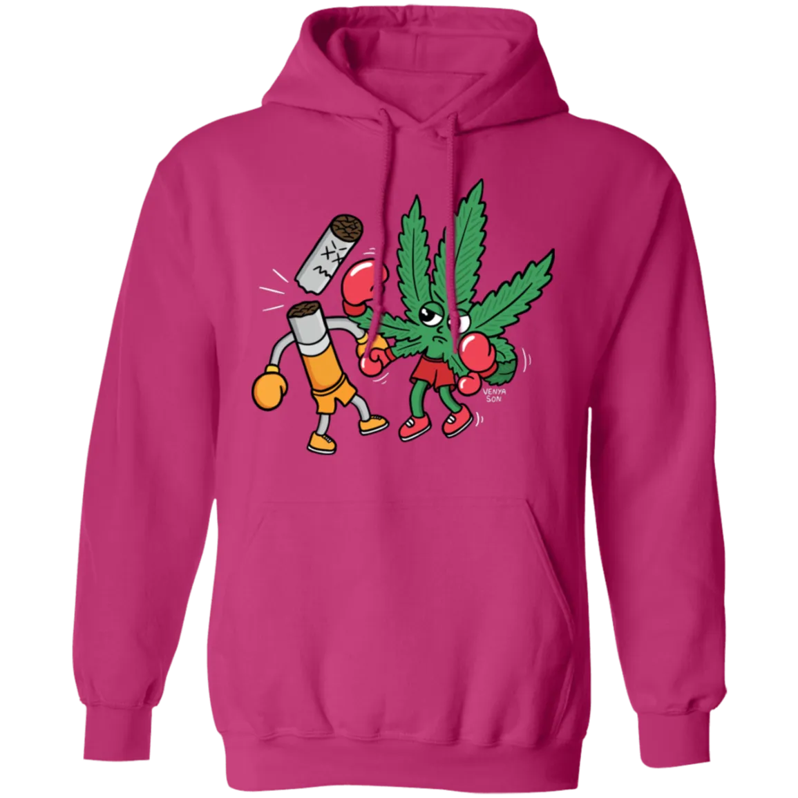 Cannabis Knocks Out Tobacco Hoodie