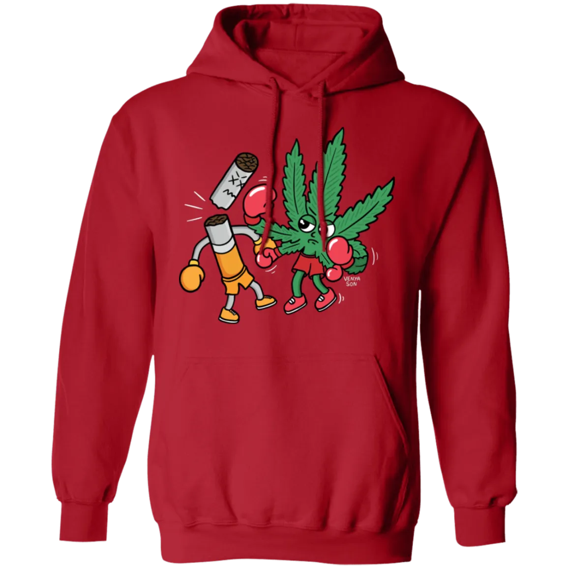 Cannabis Knocks Out Tobacco Hoodie