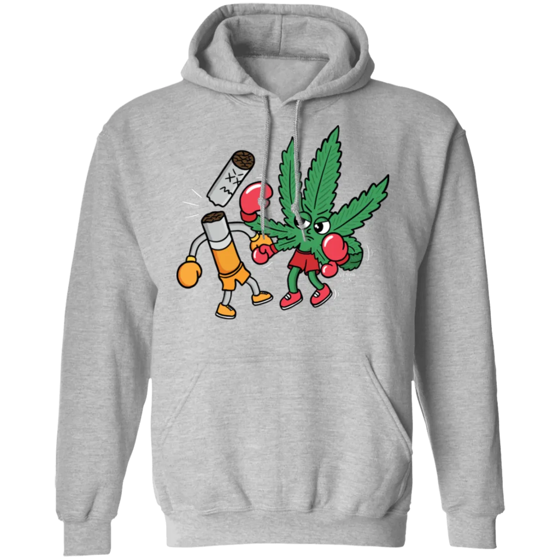 Cannabis Knocks Out Tobacco Hoodie