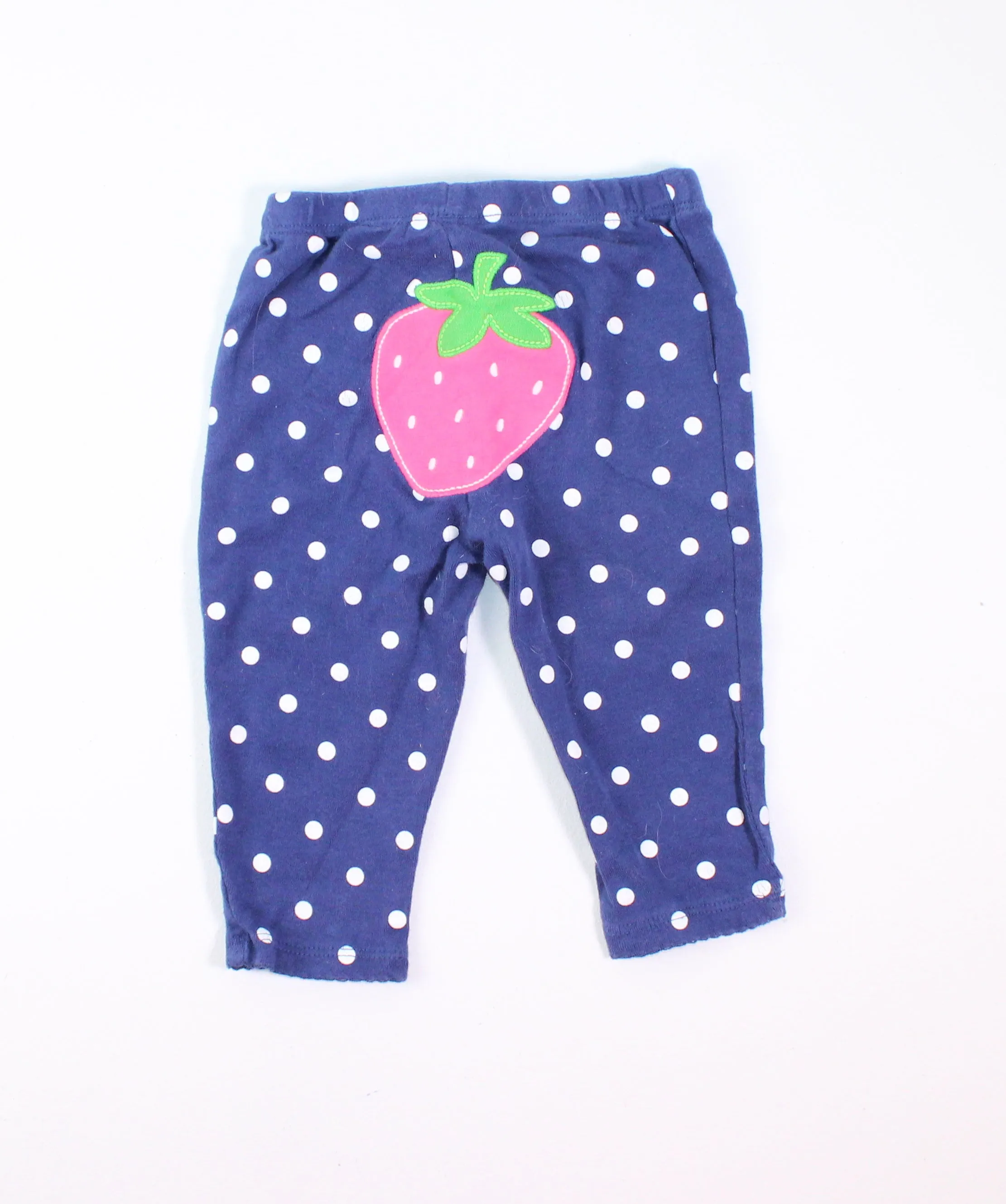 CARTERS STRAWBERRY LEGGINGS 9M EUC