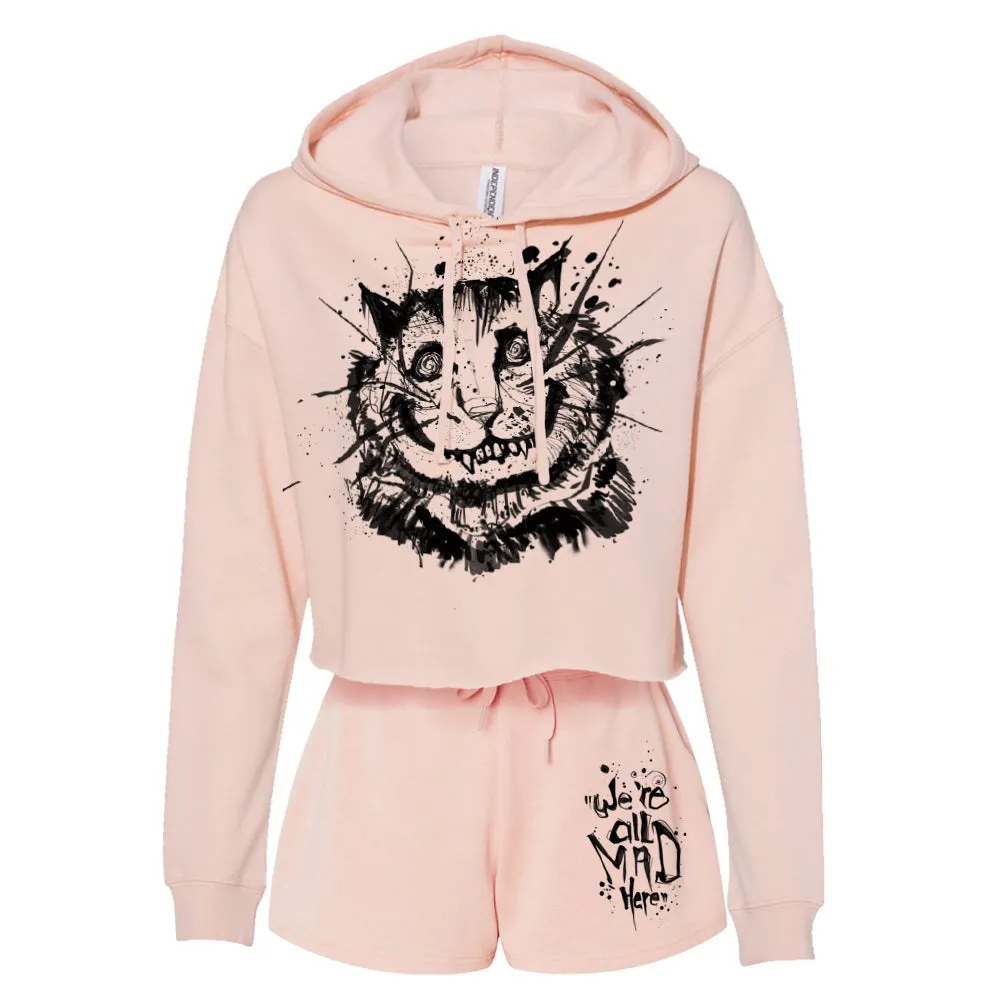 Cheshire Cat: We're All Mad Cropped Hoodie Outfit