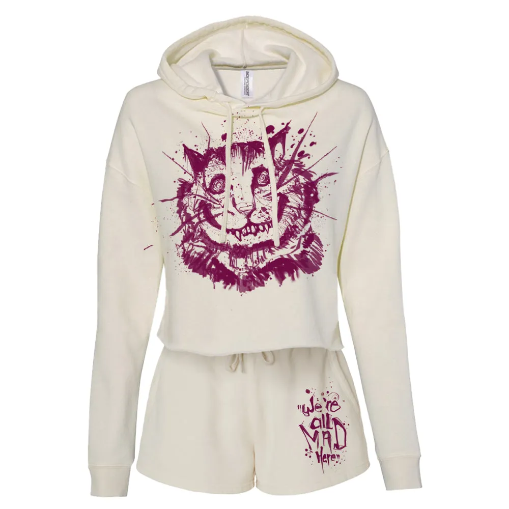 Cheshire Cat: We're All Mad Cropped Hoodie Outfit