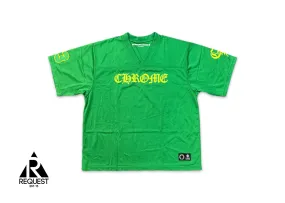 Chrome Hearts Sports Mesh Short Sleeve Warm Up Jersey “Green/Yellow”