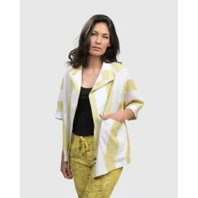 Citron Stripe Linen Jacket