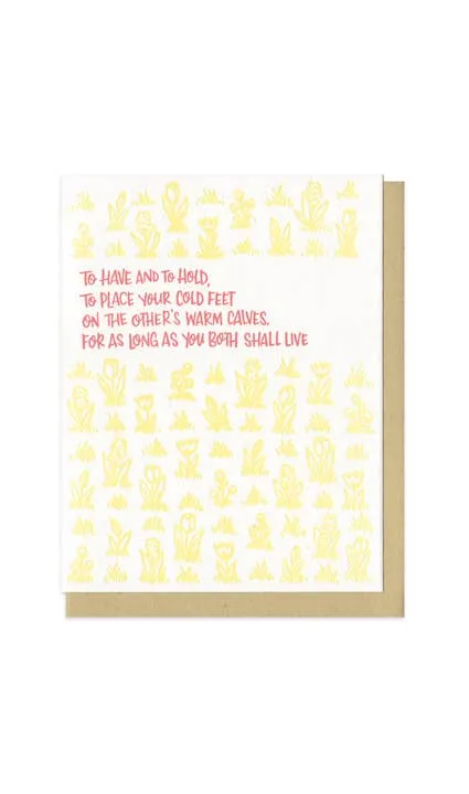 Cold Feet, Warm Calves Card