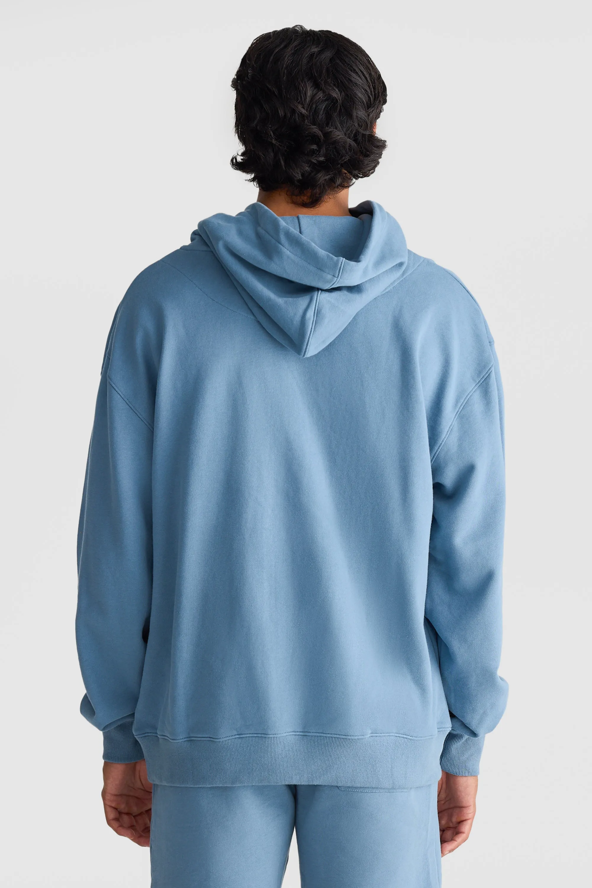 College Logo Hoodie Pacific Blue