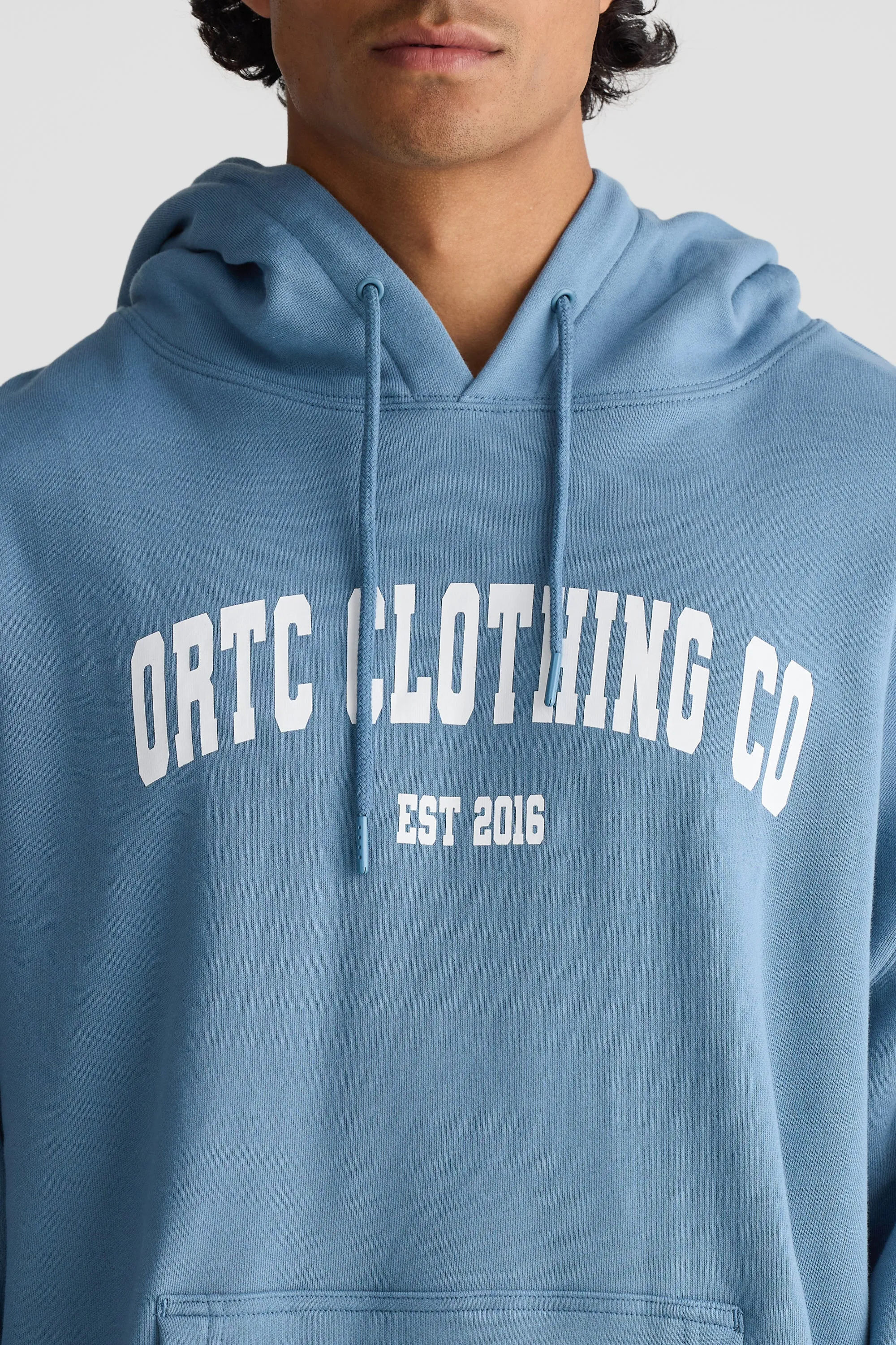 College Logo Hoodie Pacific Blue